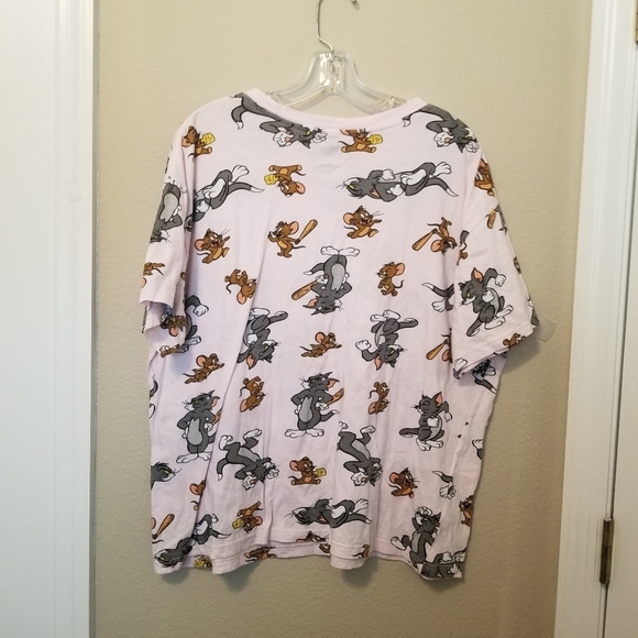 Pink Tom and Jerry All Over Print short sleeve T-Shirt 2XL - Picture 4 of 4
